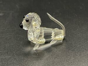 Swarovski Crystal Dachshund Dog 1.5" 7641075000 010003 Retired 1991